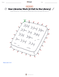 How Libraries Work (A Visit to the Library) printable worksheet preview