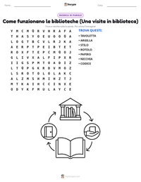 Anteprima della scheda stampabile di Come funzionano le biblioteche (Una visita in biblioteca)