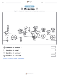 Aperçu de la feuille de travail imprimable Dioclétien
