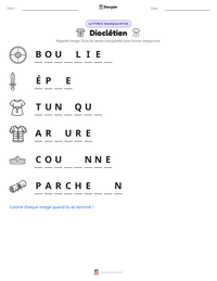 Aperçu de la feuille de travail imprimable Dioclétien