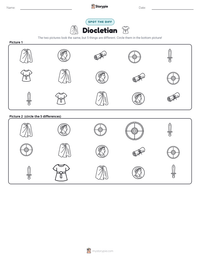 Diocletian printable worksheet preview