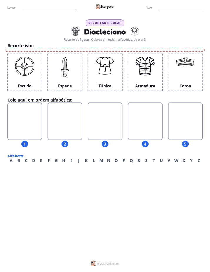 Recortar & Colar Alfabeto