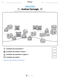 Aperçu de la feuille de travail imprimable Andrew Carnegie