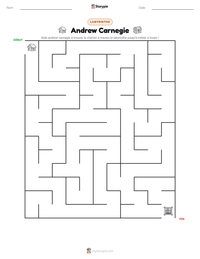 Aperçu de la feuille de travail imprimable Andrew Carnegie
