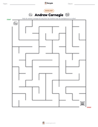 Andrew Carnegie afdrukbare werkblad voorbeeld