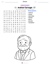 Anteprima della scheda stampabile di Andrew Carnegie
