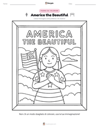 Anteprima della scheda stampabile di America the Beautiful