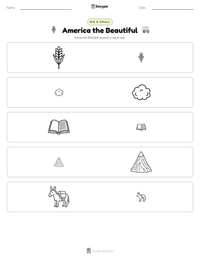 America the Beautiful printable worksheet preview