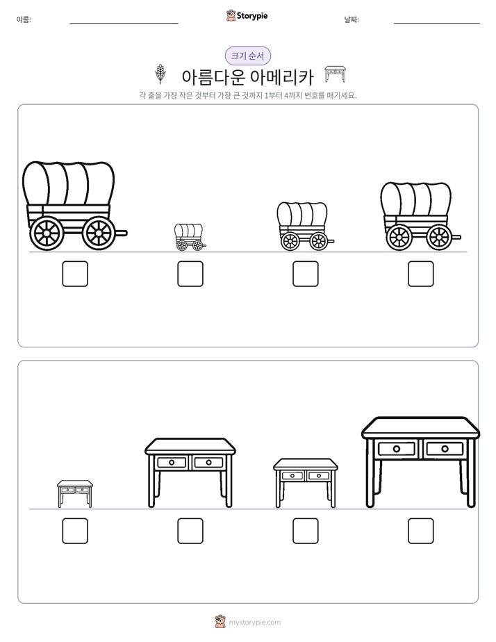 크기 순서