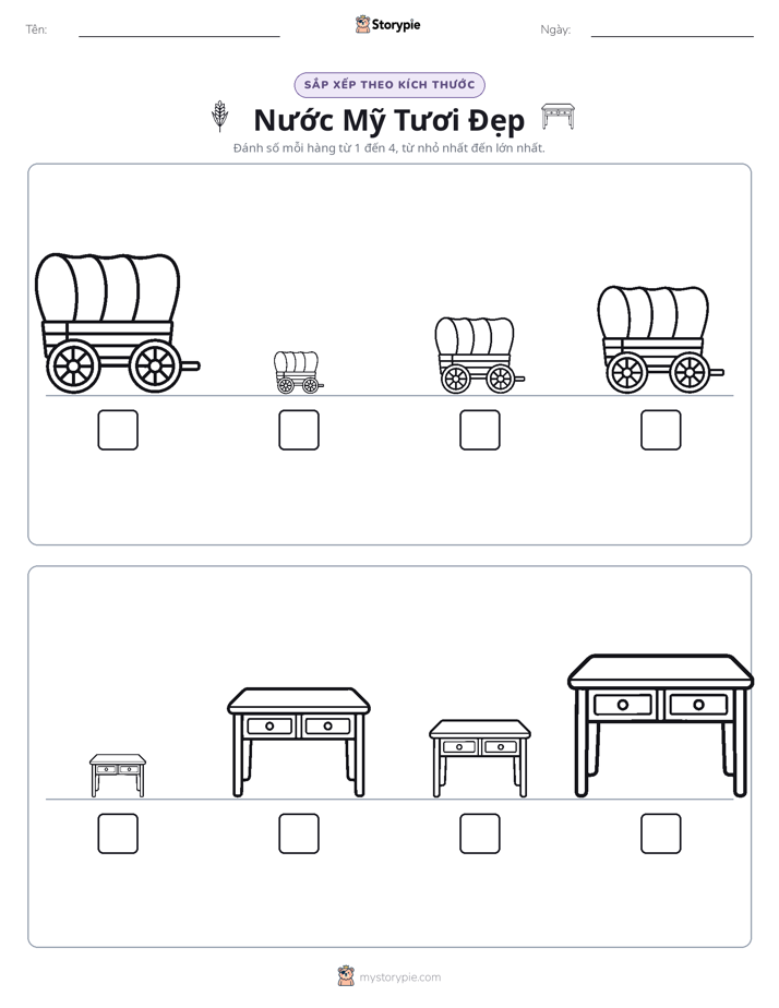 Thứ Tự Kích Thước
