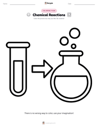Chemical Reactions coloring page for kids