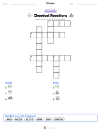 Chemical Reactions printable worksheet preview