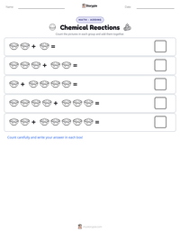 Chemical Reactions printable worksheet preview