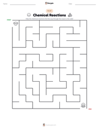 Chemical Reactions printable worksheet preview