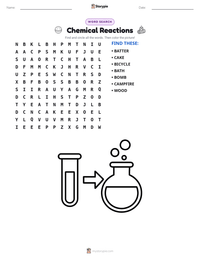 Chemical Reactions printable worksheet preview