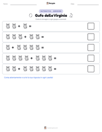 Anteprima della scheda stampabile di Gufo della Virginia