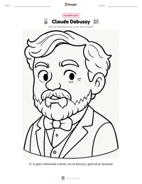 Claude Debussy afdrukbare werkblad voorbeeld