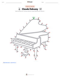Aperçu de la feuille de travail imprimable Claude Debussy