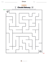 Anteprima della scheda stampabile di Claude Debussy