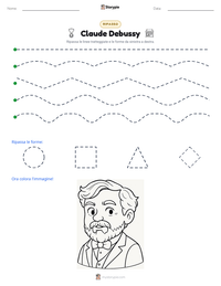 Anteprima della scheda stampabile di Claude Debussy