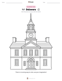 Delaware coloring page for kids