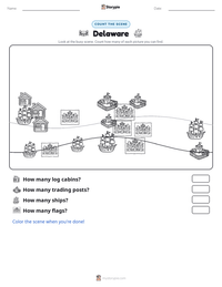 Delaware printable worksheet preview