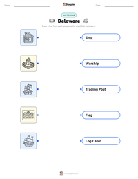 Delaware printable worksheet for kids