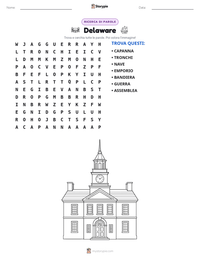 Anteprima della scheda stampabile di Delaware