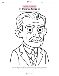 Podgląd drukowalnego arkusza ćwiczeń Maurice Ravel
