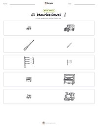 Maurice Ravel printable worksheet preview