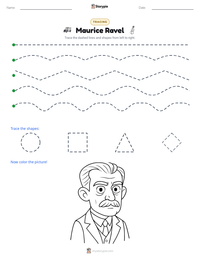 Maurice Ravel printable worksheet preview