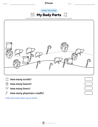 My Body Parts printable worksheet preview