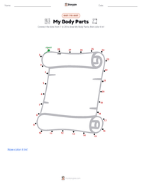 My Body Parts printable worksheet preview