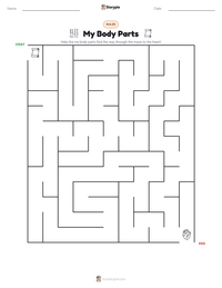 My Body Parts printable worksheet preview