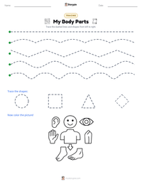 My Body Parts printable worksheet preview