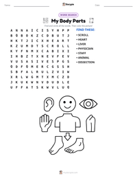 My Body Parts printable worksheet preview