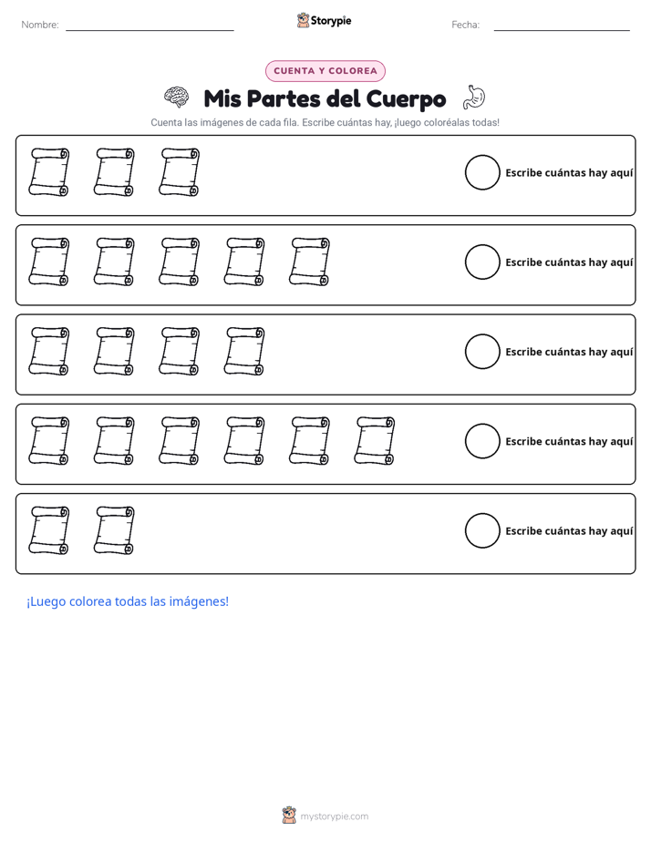 Contar y Colorear