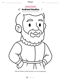 Prévia da folha de atividades imprimível Andreas Vesalius