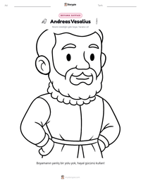 Andreas Vesalius yazdırılabilir çalışma sayfası önizlemesi