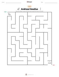 Andreas Vesalius printable worksheet preview