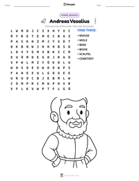 Andreas Vesalius printable worksheet preview
