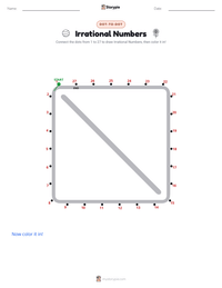 Irrational Numbers printable worksheet preview