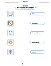 Irrational Numbers printable worksheet for kids