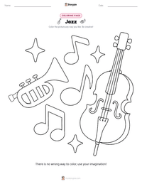 Jazz coloring page for kids