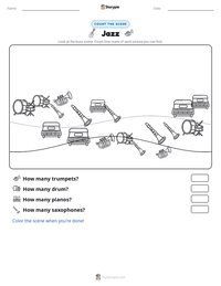 Jazz printable worksheet preview