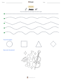 Jazz printable worksheet preview