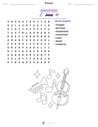 Anteprima della scheda stampabile di Jazz