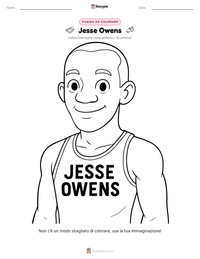 Anteprima della scheda stampabile di Jesse Owens