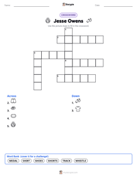 Jesse Owens printable worksheet preview