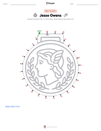 Jesse Owens printable worksheet preview